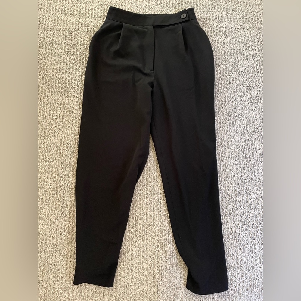 Black adjustable high waisted, wide leg pants